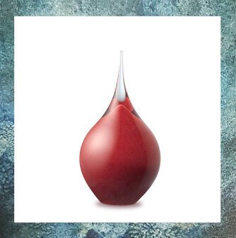 as-in-glas-glasreliek-druppel-glasobject-rood-opaak-19cm-260ml