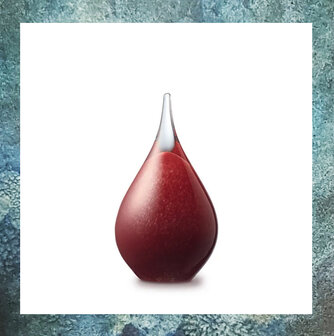 as-in-glas-glasreliek-druppel-glasobject-rood-opaak-14cm-50ml