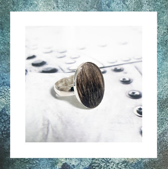 haarlokring-ring met haarlok-ring zilver voor haar-damesring voor haar-gedenksieraden
