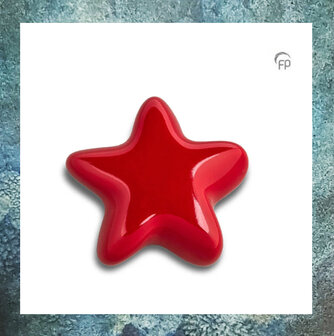 ster-sterretje-urn-keramiek-keepsake-FPU 065-zuiver rood-glanzend