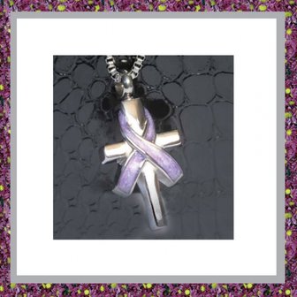 Kruis met paarse Ribbon 03