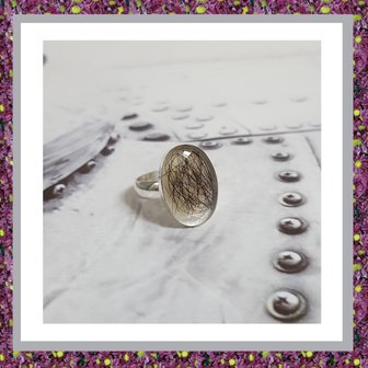 ashaarlokring-ring met haarlok-ring zilver voor haar-damesring voor haar-gedenksieraden