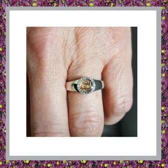 asring-ring met haar-ring zilver voor as-damesring voor haar