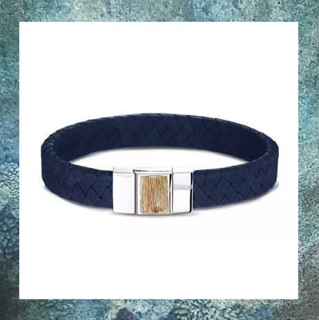 armband-voor-haarlokje-armband-met-haarlok-leer-navy-blue