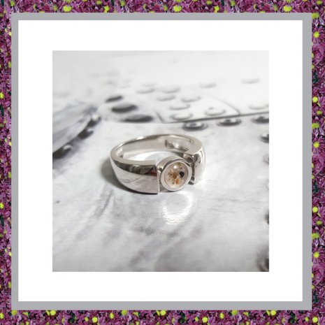 asring-ring met haar-ring zilver voor as-damesring voor haar