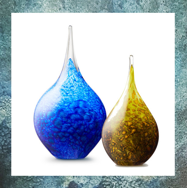 Glasreliek met as